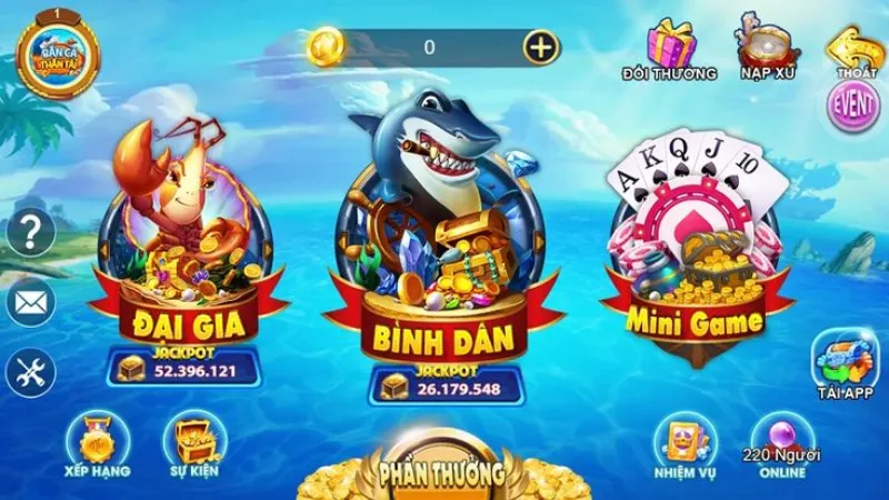 Bắn Cá Thần Tài Đặc Sắc Hấp Dẫn Tại Choáng Club Hướng dẫn chơi bắn cá thần tài tại Choangclub