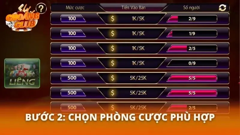 Cách Chơi Liêng Choáng Club | Hướng Dẫn Và Mẹo Thắng Lớn Danh sách phòng Liêng tại Choáng Club